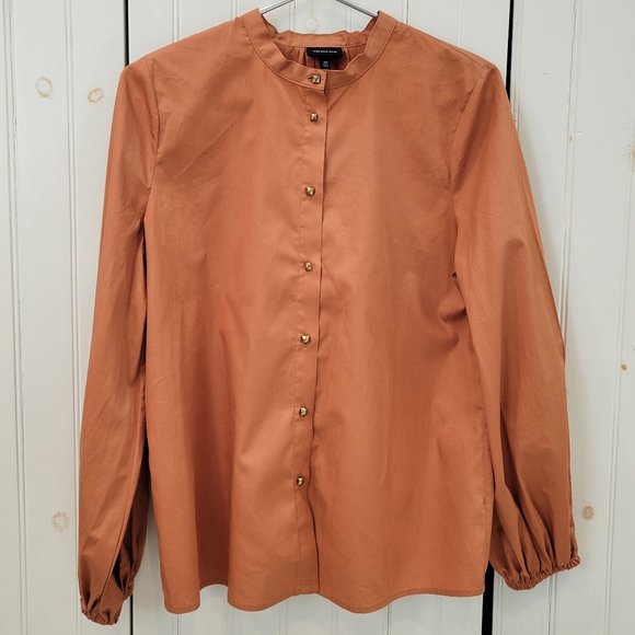 Who What Wear Tops - Who What Wear Burnt Orange Blouse